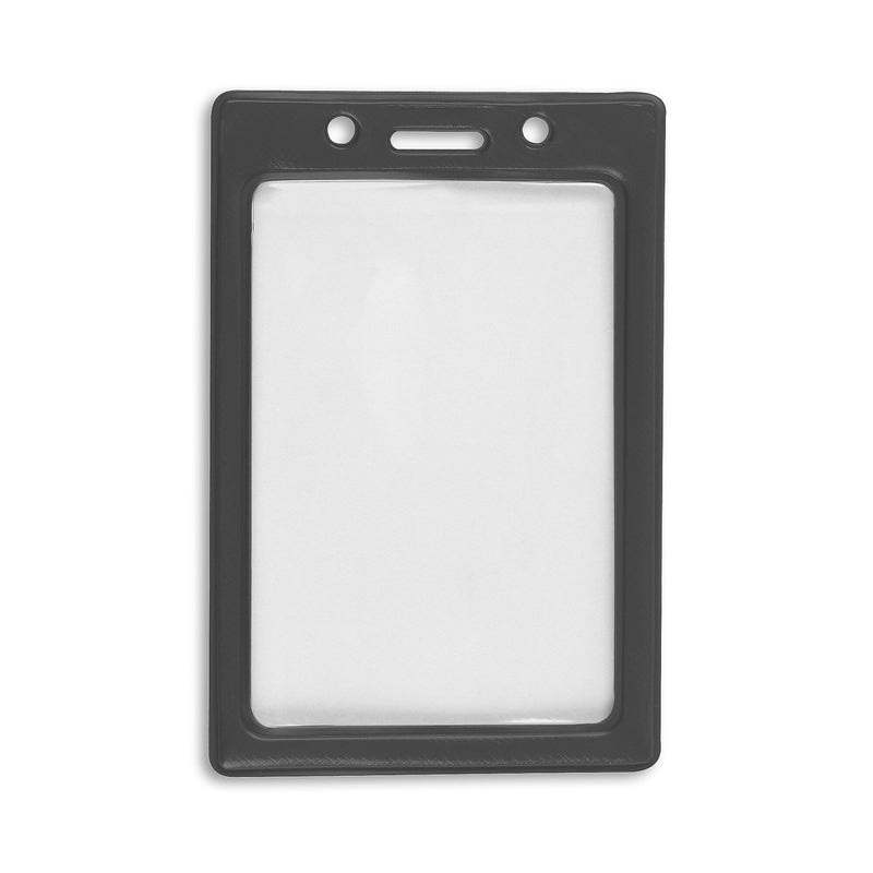 IDville Color Frame Lanyard ID Badge Holder, Black, 50/Pack (1347031BK31)