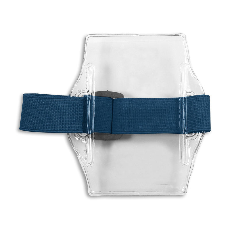 IDville Armband ID Badge Holder, Blue/Black, 10/Pack (1345237BL31)