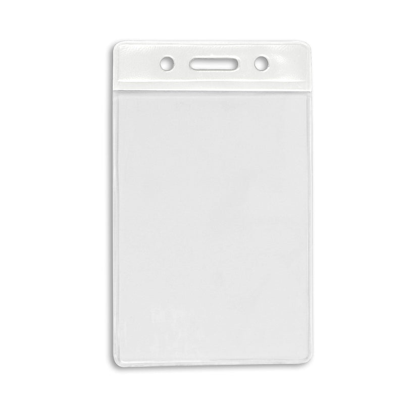 Idville Color Bar ID Badge Holders, White, 50/Pack (1345266WT31)