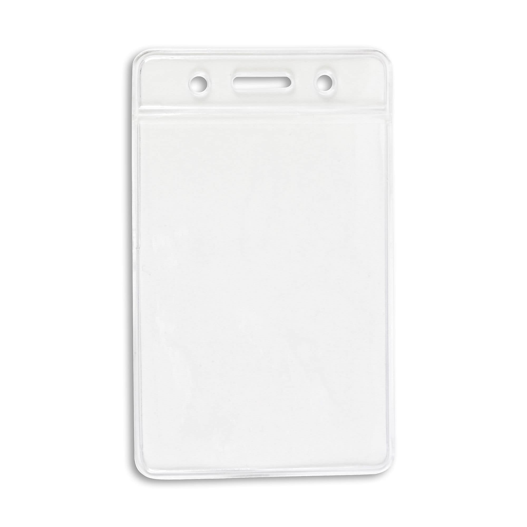 IDville Color Bar Lanyard ID Badge Holder, Clear, 50/Pack (1345266CL31)