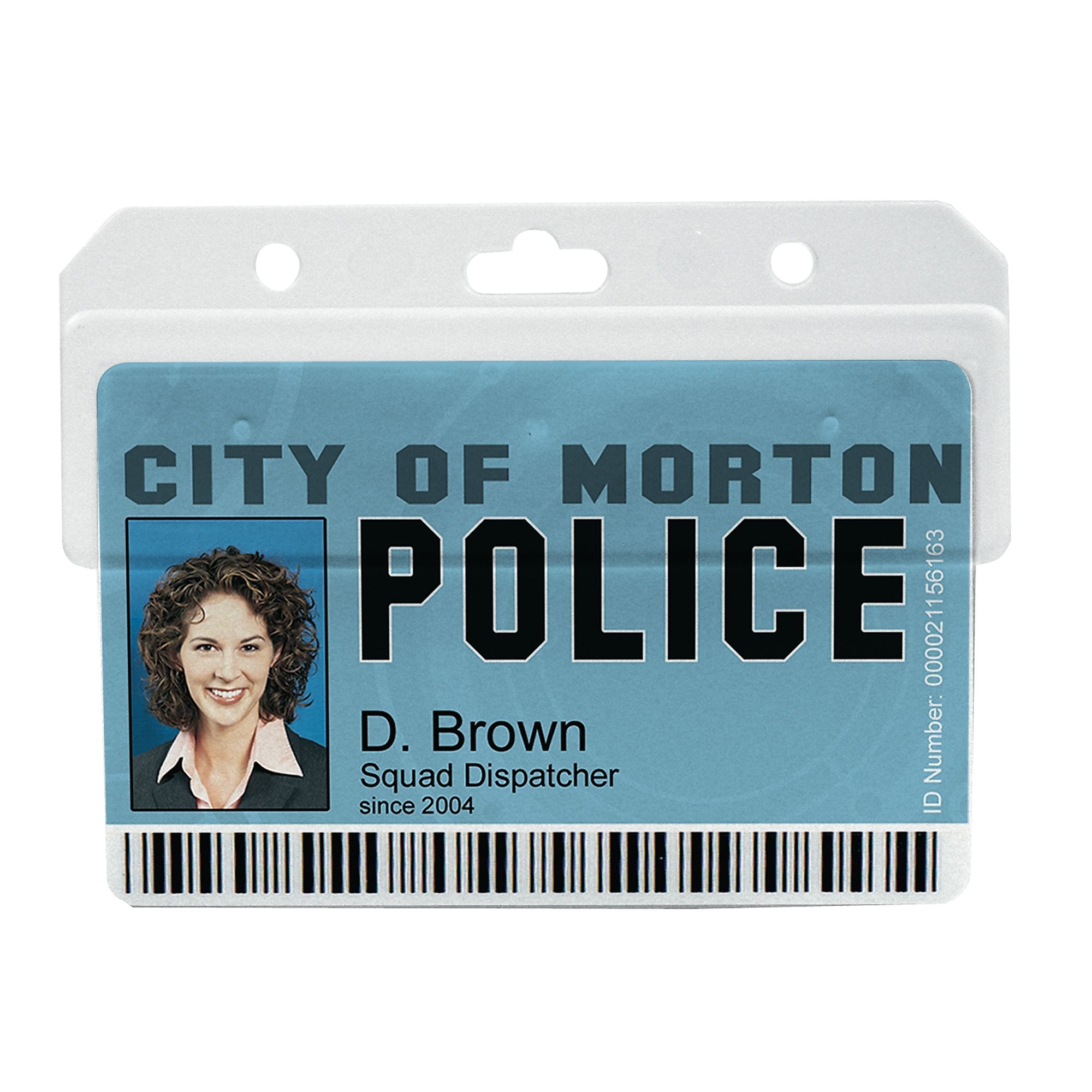 IDville Swipe Card Lanyard ID Badge Holder, Clear, 25/Pack (134528431)
