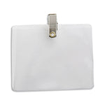 Lanyard ID Badge Holder with Clip, Clear, 50/Pack (134116631)