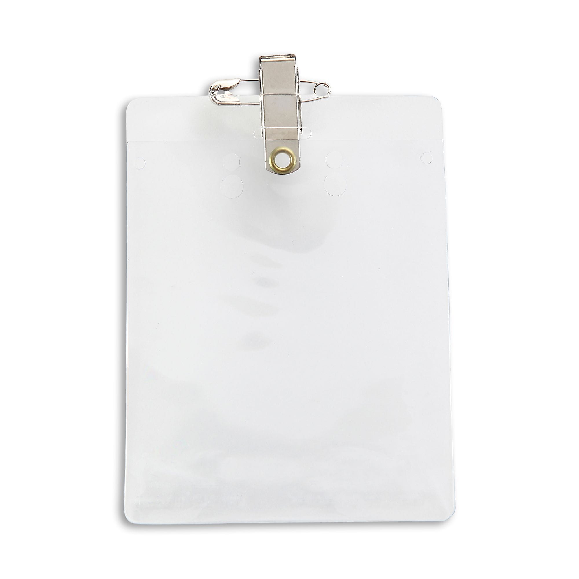 IDville Lanyard ID Badge Holder with Clip, Clear, 50/Pack (134523031)