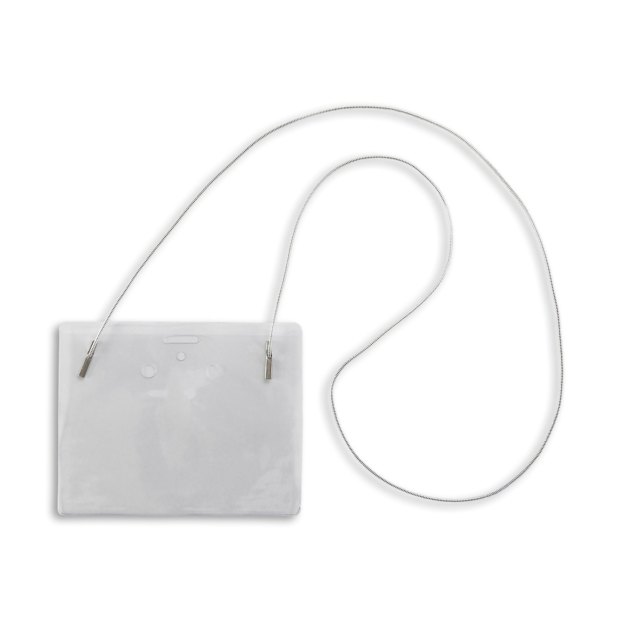 IDville Lanyard ID Badge Holder with Lanyard, Clear, 50/Pack (134256531)