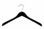 Nahanco 17" Wood Concave Jacket Hanger, Black, 100/Carton (1217CH)