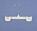 NAHANCO 8" Plastic Snap Grip Swivel Hook Skirt/Slack Hanger, Chrome Hook, Ivory, 200/Pack