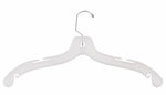 Nahanco 19" Plastic Heavy Weight Shirt Hanger, White, 100/Carton (1900)