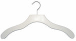 Nahanco 17" Wood Contemporary Top Hanger, White, 100/Pack (2007-20W)