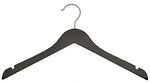 Nahanco 17" Wood Flat Top Hanger, Black, 100/Carton (20217)