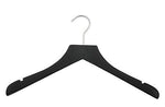 Nahanco 17" Rubber Concave Jacket Hanger, Black, 24/Pack (23817)