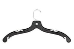 Nahanco 17" Plastic Middle Heavy Weight Dress Hanger, Black, 100/Pack (2505)