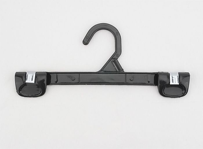 Nahanco 10" Plastic Snap Grip Skirt/Slack Hanger, Plastic Hook, Black, 200/Pack (2681-10)