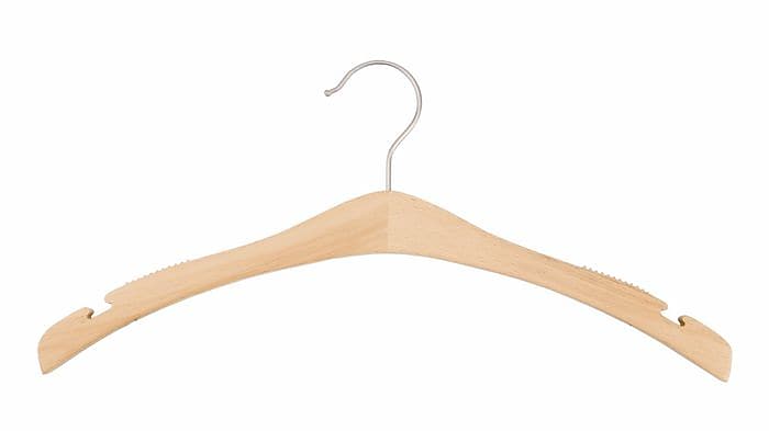 Nahanco 17" Wood Signature Top Hanger, Natural, 100/Carton (30017)