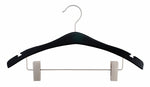 Nahanco 17" Wood Signature Suit Hanger, Low Gloss Black, 100/Pack (30217RC)