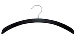 Nahanco 16" Wood Retro Top Hanger, Low Gloss Black, 100/Carton (40217)