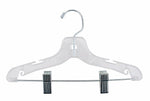 Nahanco 12" Plastic Super Heavy Weight Suit Hanger, Clear, 100/Box (412RC)