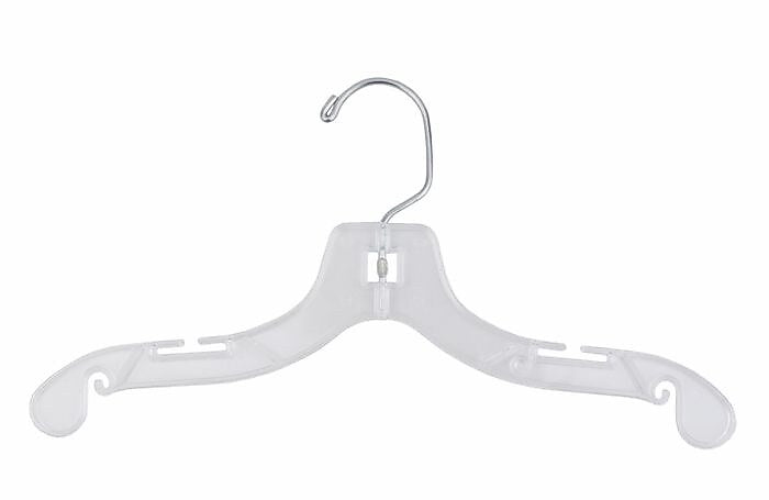 Nahanco 12" Plastic Super Heavy Weight Dress Hanger, Clear, 100/Carton (412)