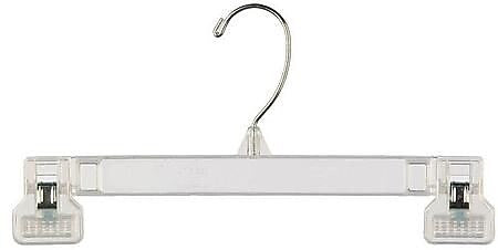 Nahanco 8" Plastic Pinch Grip Skirt/Slack Hanger, Clear, 200/Pack (6008)
