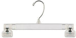 Nahanco 12" Plastic Pinch Grip Skirt/Slack Bottom Hanger, Swivel Hook, Clear, 200/Pack (6012)