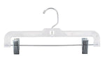 Nahanco 12" Plastic Super Heavy Weight Skirt/Slack Hanger, Clear, 100/Box (611RC)