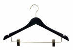 Nahanco 17" Wood Ladies' Concave Suit Hanger, Black, 100/Box (72-17RC)