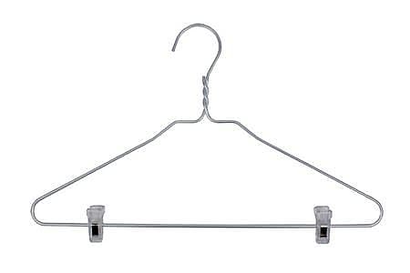 Nahanco 16 1/2" Brushed Aluminum Suit Hanger, 100/Box (8401PC)