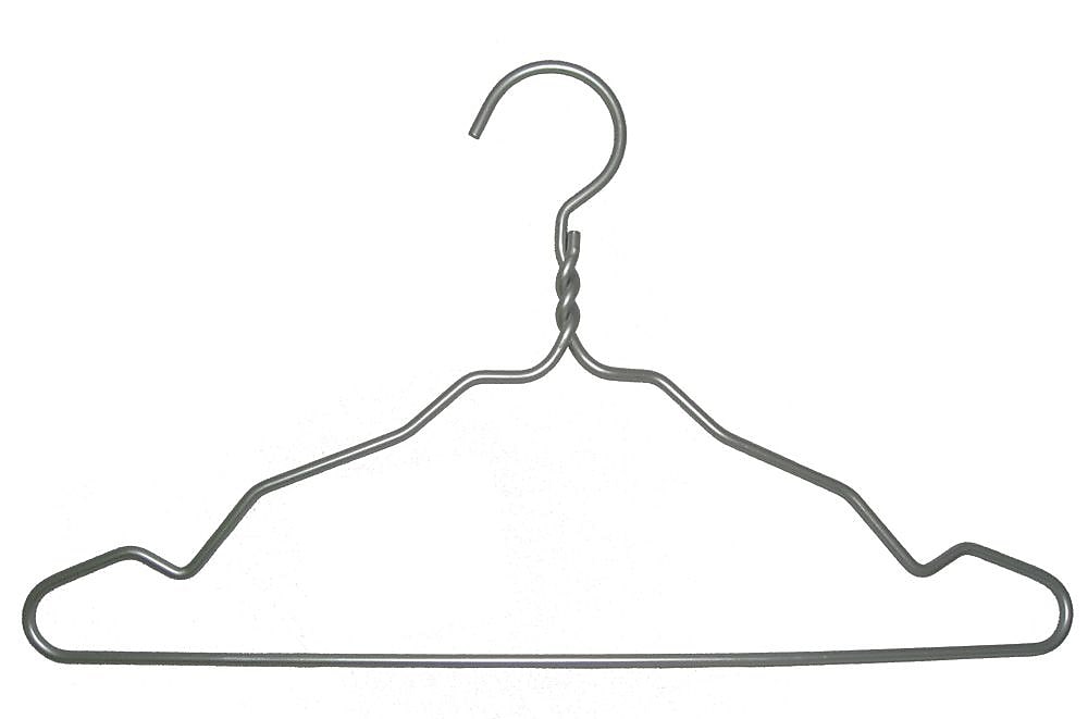 Nahanco 16 1/2" Brushed Aluminum Notched Hanger, 100/Box (8401N)