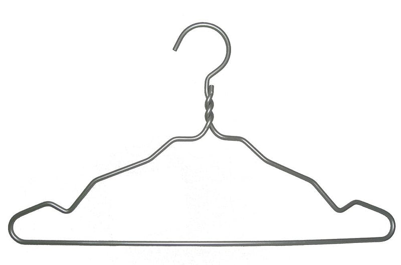 Nahanco 16 1/2" Brushed Aluminum Notched Hanger, 100/Box (8401N)