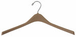 Nahanco 17" Sturdy Plastic Concave Jacket Hanger, Tan, 100/Box (8417RH)