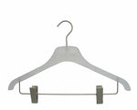 Nahanco 17" Plastic Flat Frosted Display Suit Hanger, 100/Pack (W006RC)