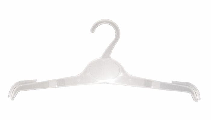 Nahanco 12 1/4" Polystyrene Intimate Apparel Hanger, Clear, 500/Box (NH03)