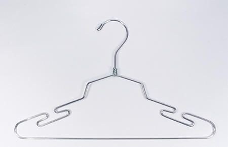 Nahanco 16" Metal Lingerie Hanger, Chrome, 100/Box (LIN16)
