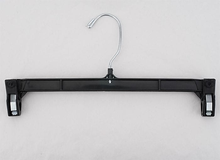 Nahanco 11 1/2" Plastic Skirt/Slack Hanger, Black, 100/Box (H311B)
