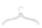 Nahanco 17" Plastic Medium Heavy Weight Dress Hanger, Clear, 100/Pack (507)