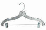 Nahanco Plastic Heavy Weight Suit Hanger, Gold Hook, Silver, 100/Box (4500RC)