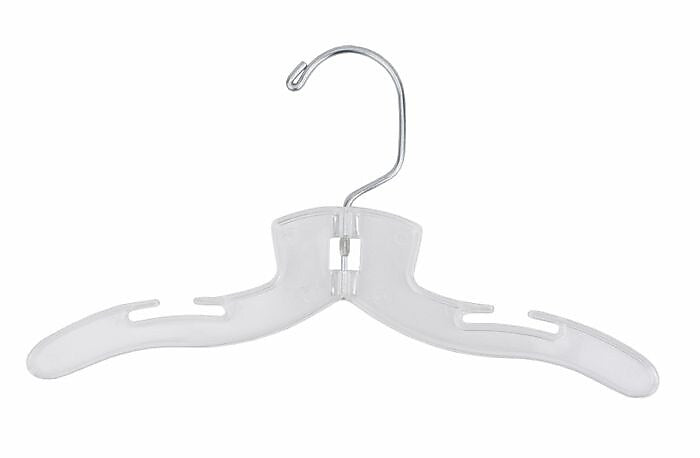 Nahanco 10" Plastic Super Heavy Weight Infant Dress Hanger, Clear, 100/Pack (410)