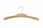Nahanco 16 1/2" Flat Wood Dress Hanger, Natural, 100/Carton (3117CH)