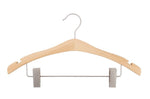 Nahanco 17" Wood Signature Suit Hanger, Low Gloss Natural, 100/Pack (30017RC)