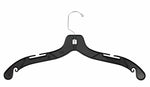 Nahanco 19" Plastic Heavy Weight Dress Hanger, Black, 100/Carton (2900)