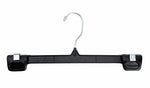 Nahanco 12" Plastic Snap Grip Skirt/Slack Hanger, Chrome Hook, Black, 200/Pack (2686-12)