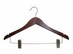 Nahanco 17" Wood Flat Suit Hanger, Mahogany, 100/Pack (263-17RC)