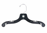 Nahanco 12" Plastic Super Heavy Weight Dress Hanger, Black, 100/Pack (2412)