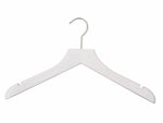 Nahanco 17" Wood Concave Wood Jacket Hanger, Whitewash, 24/Pack (23917)