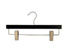 Nahanco 12" Wood Flat Skirt/Slack Hanger, Black, 100/Pack (21212RC)