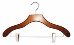 Nahanco 17" Wood Contemporary Coordinate Hanger, Cherry, 100/Pack (2007-22C)