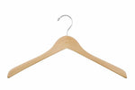 Nahanco 17" Wood Concave Jacket Hanger, Natural, 100/Pack (1117CH)