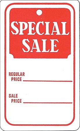 Nahanco 2 7/8" Special Sale Tag, Red/White, 1000/Box (200)