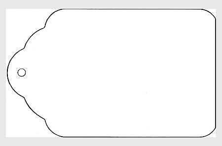 NAHANCO 1 1/8" x 1 13/16" Strung All Purpose Merchandise Tag, White, 1000/Pack