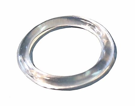 Nahanco 1 1/4" Plastic Small Scarf Ring, Clear, 500/Pack, 500/Pack (CIR)