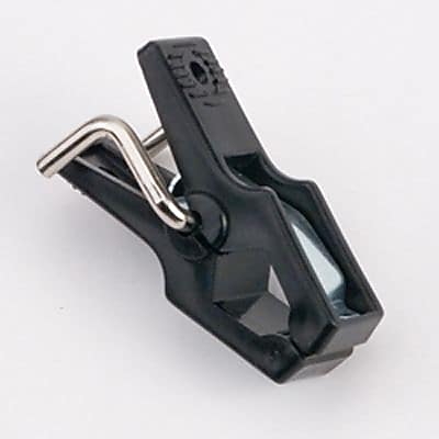 NAHANCO 2" Plastic Long Slatwall Panel Clip, Black, 100/Pack